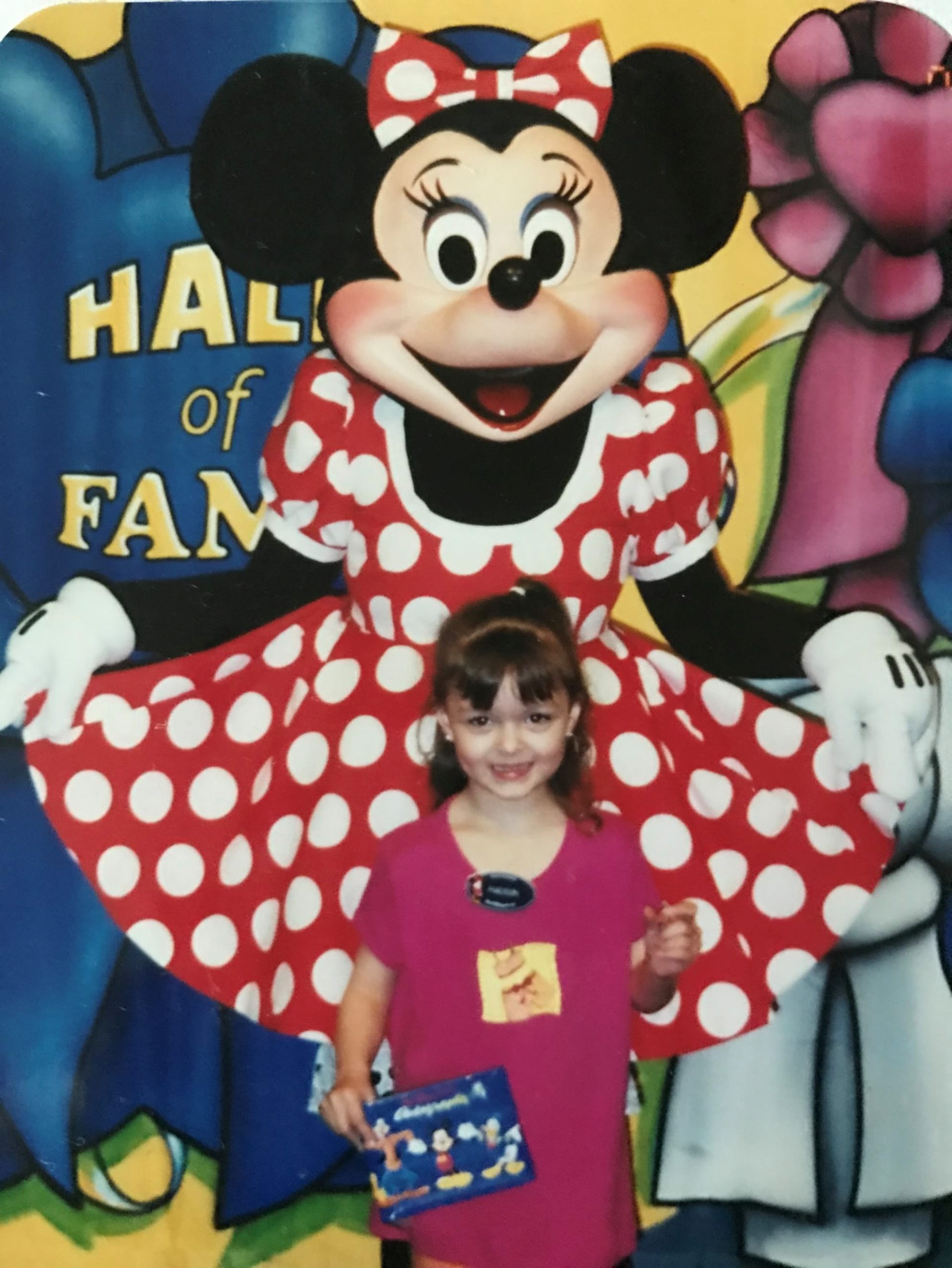 Child and Minnie Mouse